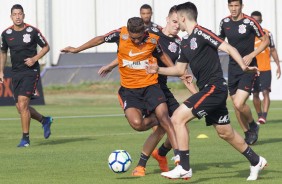 Pedrinho no treinamento desta segunda