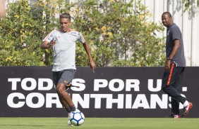 Pedrinho no treino desta segunda