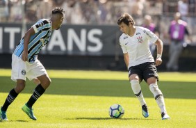 O paraguaio Angel Romero durante amistoso contra o Grêmio, na Arena Corinthians