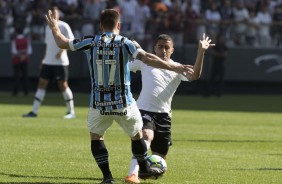 O volante Gabriel durante partida amistosa contra o Grêmio, na Arena Corinthians
