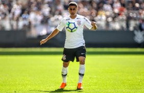 O volante Gabriel durante partida amistosa contra o Grmio, na Arena Corinthians