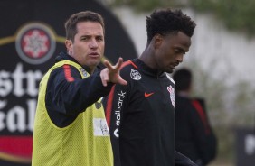 Osmar Loss e Ren Jnior durante o treino preparatrio para o amistoso contra o Cruzeiro