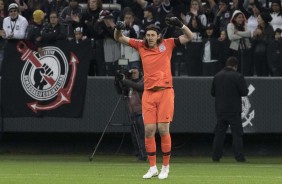 Cssio durante partida amistosa contra o Cruzeiro, na Arena Corinthians