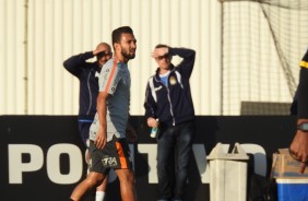 Clayson durante o jogo-treino contra o So Caetano, no CT