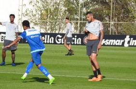 Jonathas participou do jogo-treino contra o So Caetano, no CT