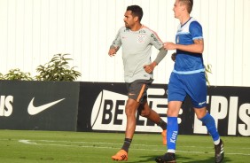 Júnior Dutra durante jogo-treino contra o São Caetano, no CT