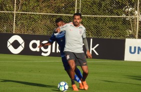 Jnior Dutra no jogo-treino contra o So Caetano, no CT