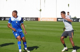 O garoto Pedrinho participou do jogo-treino contra o So Caetano, no CT