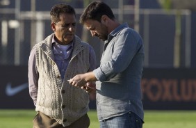 Dulio Monteiro e Joge Kalil estiveram presentes no jogo-treino contra o So Caetano, no CT