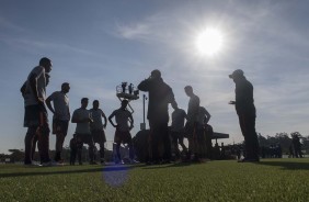 Teve jogo-treino no CT contra o So Caetano nesta quinta-feira