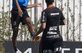 Pedrinho durante o treino no CT Joaquim Grava