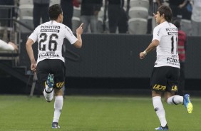 Foi Rodriguinho que abriu o placar na Arena Corinthians, contra o Botafogo, pelo Brasileirão