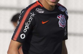 Marquinhos Gabriel no treino desta segunda no CT