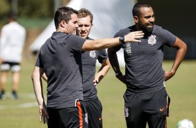 Comisso tcnica comandou o treino de hoje no CT do Brasiliense