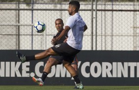 Jogadores no jogo-treino desta quinta