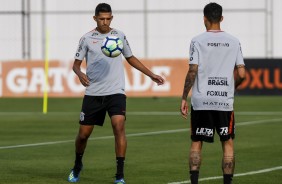 O atacante Matheus Matias no treinamento de hoje no CT; Elenco viaja para Braslia