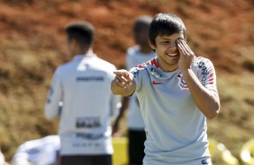 Romero durante a manhã deste sábado no treino que aconteceu no CT do Brasiliense