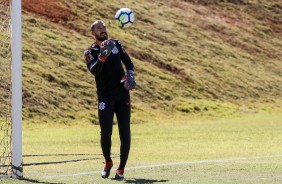 Walter, no CT do Brasiliense, durante o treino desta manhã