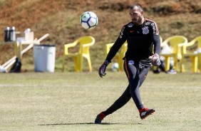 Walter no treino desta manhã no CT do Brasiliense