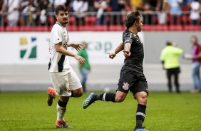 Romero fez trs gols contra o Vasco, no estdio Man Garrincha, pelo Brasileiro