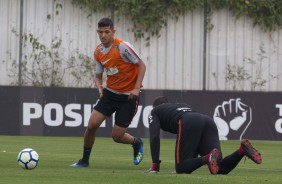 Matheus Matias durante reapresentao do elenco nesta segunda-feira