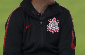 Osmar Loss estava todos sorrisos durante o treino de reapresentação da equipe nestas segunda-feira