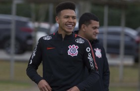 Marquinhos Gabriel durante treino do Corinthians; O último antes do duelo com a Chapecoense