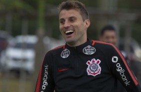 Zagueiro Henrique no último treino antes do duelo contra a Chapecoense, pela Copa do Brasil