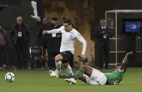 Fagner no duelo contra a Chapecoense, pela Copa do Brasil