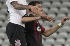 Pedro Henrique durante jogo contra o Atlético-PR, na Arena Corinthians