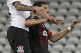 Pedro Henrique durante jogo contra o Atltico-PR, na Arena Corinthians