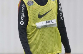 Ángelo Araos durante o último treino antes de enfrentar o Atlético-PR, pelo Brasileirão
