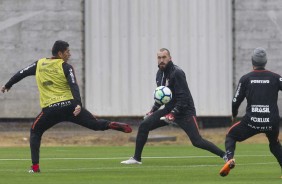 Goleiro Walter no treinamento de hoje antes do duelo contra o Atltico-PR