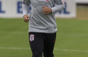 Sergio Díaz no treinamento desta tarde no CT Joaquim Grava