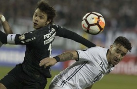 Romero durante partida contra o Colo-Colo, no Chile, pela Libertadores 2018