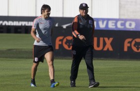 Ángel Romero durante o treinamento preparatório para o jogo contra a Chapecoense