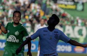 Marquinhos Gabriel fez o gol do Corinthians no jogo contra a Chapecoense, na Arena Cond