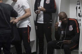 Jogadores na Arena Condá antes do duelo contra a Chapecoense, pelo Brasileirão
