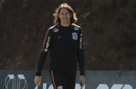 Cássio treinando em Chapecó para jogo decisivo pela Copa do Brasil