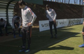 Romero e Vilson no treinamento que aconteceu em Chapec, nesta segunda-feira