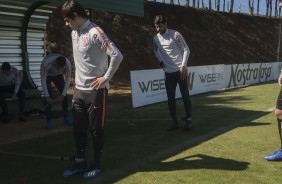 Romero e Vilson no treinamento que aconteceu em Chapecó, nesta segunda-feira
