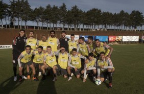 Elenco durante ltimo treino antes do duelo contra Chapecoense, pela Copa do Brasil