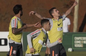 Gabriel e Avelar durante ltimo treino da equipe em Chapec