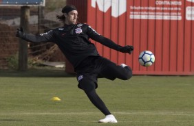 Goleiro Cssio no treino derradeiro antes do jogo contra a Chapecoense, pela Copa do Brasil