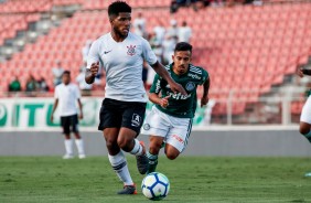 Jordan Souza durante o jogo contra o Palmeiras, pelo Brasileiro Sub-20