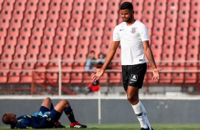 Nathan foi o autor do gol corinthiano contra o Palmeiras, pelo Brasileiro Sub-20