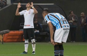 Romero durante partida contra o Grêmio, na Arena Corinthians, pelo Brasileirão