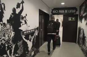 Vestirio antes do jogo contra o Grmio, na Arena Corinthians