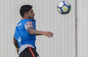 Sergio Díaz no treinamento desta segunda-feira no CT Joaquim Grava