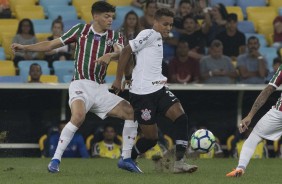 O garoto Pedrinho durante partida contra o Fluminense, no Marcanã